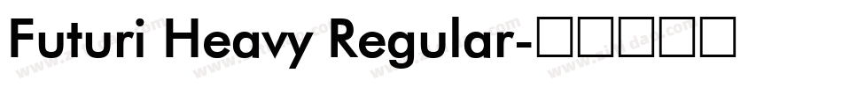 Futuri Heavy Regular字体转换